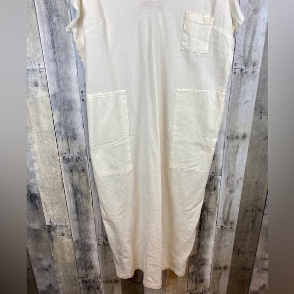 Free People Beach Ruffle Sleeve Oversized Maxi Dress in Cream Size Large. - Picture 6 of 11